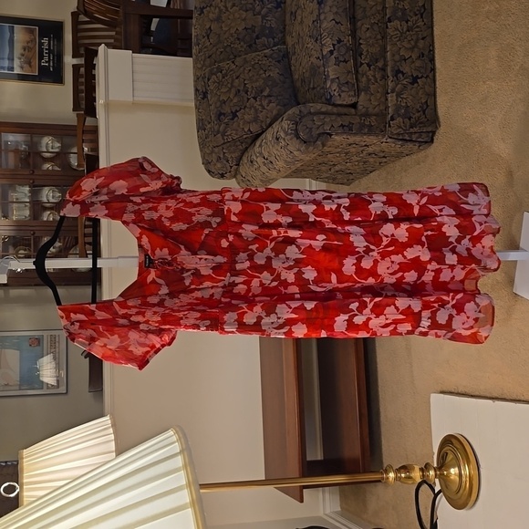 Torrid Red Floral Midi Dress - Picture 4 of 16